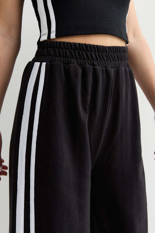 Ex New Look Kids Black Striped Joggers