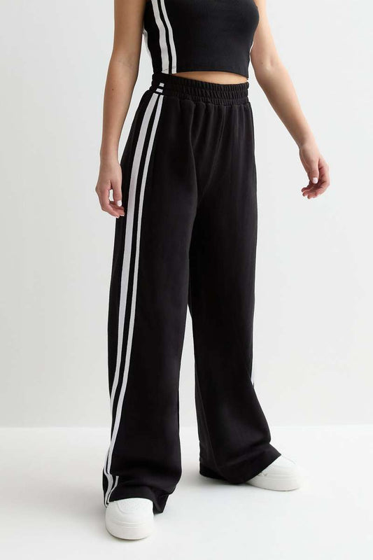 Ex New Look Kids Black Striped Joggers