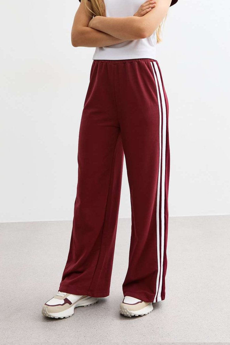 Ex New Look Kids Burgundy Striped Joggers