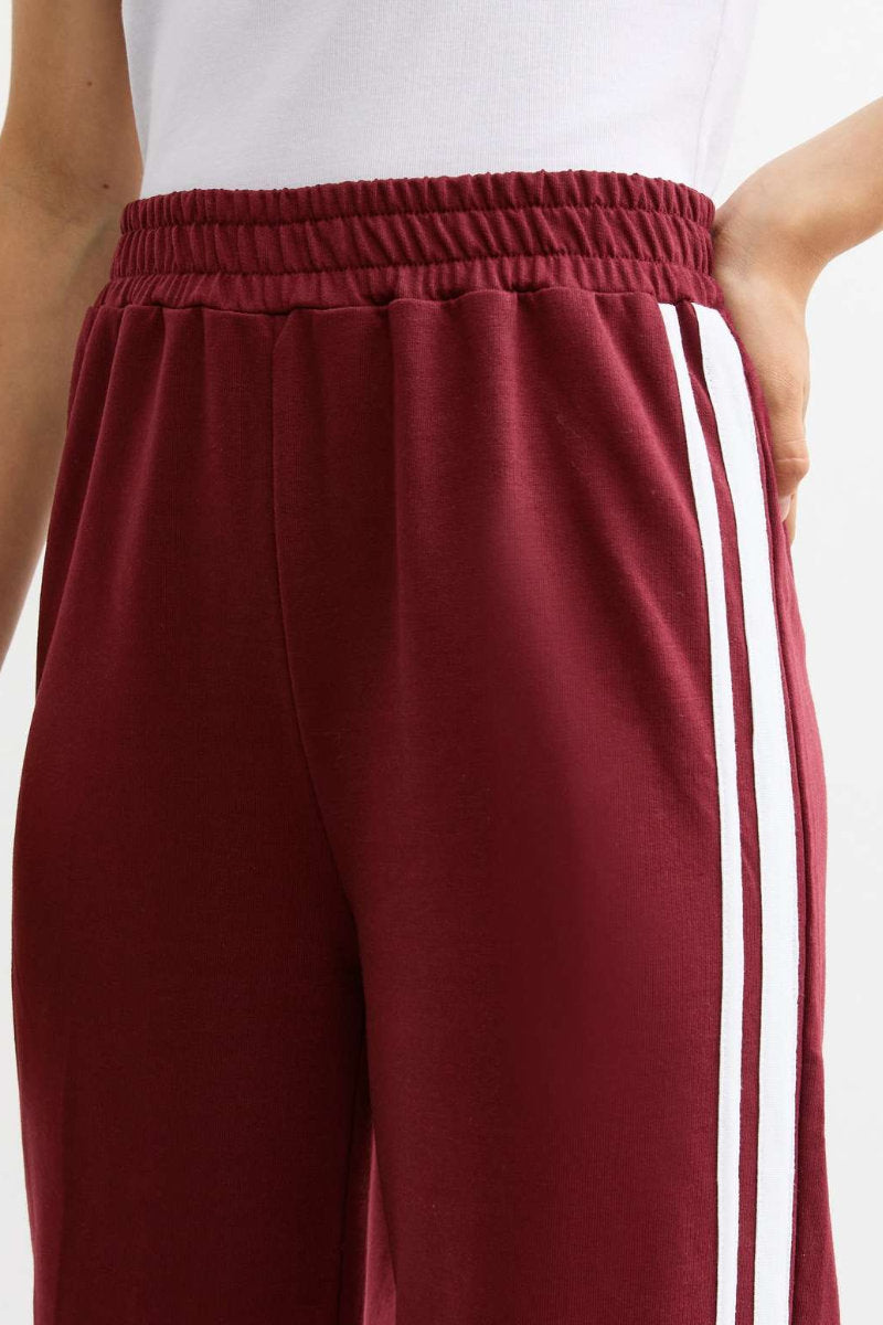 Ex New Look Kids Burgundy Striped Joggers