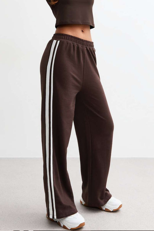 Ex New Look Kids Chocolate Striped Joggers