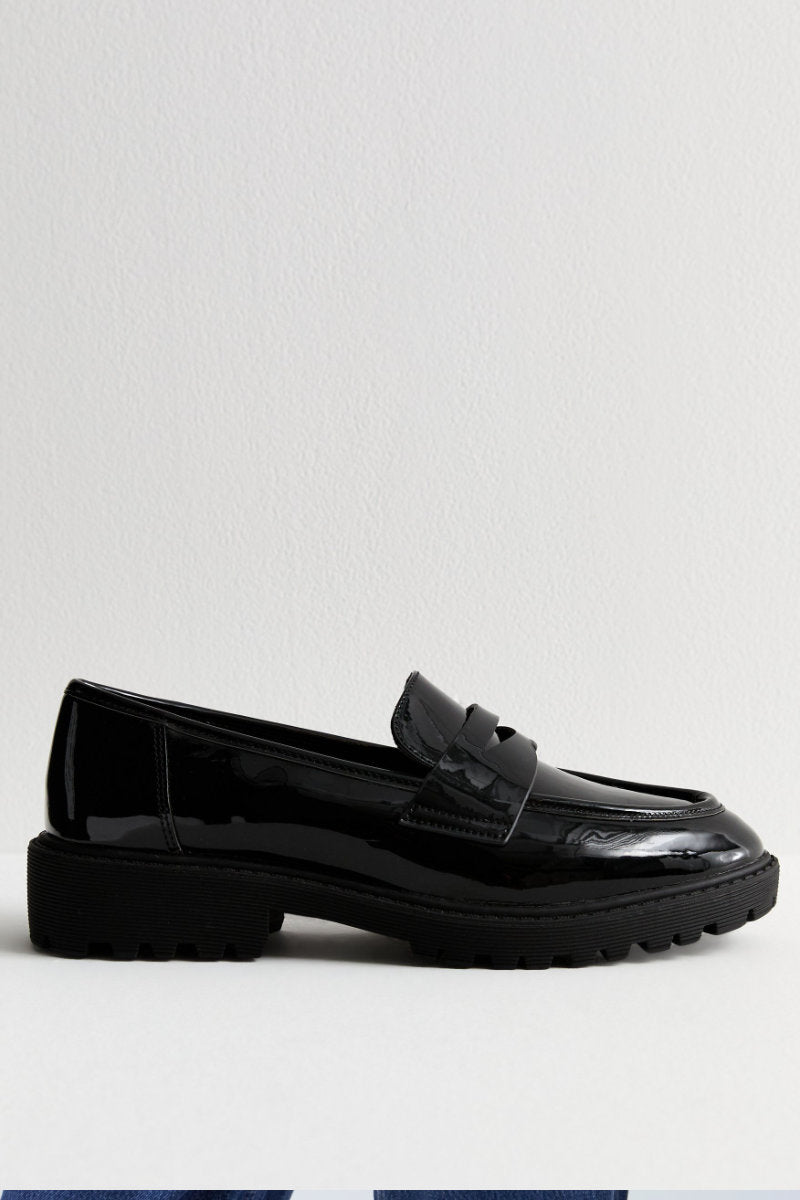 New look patent loafers online