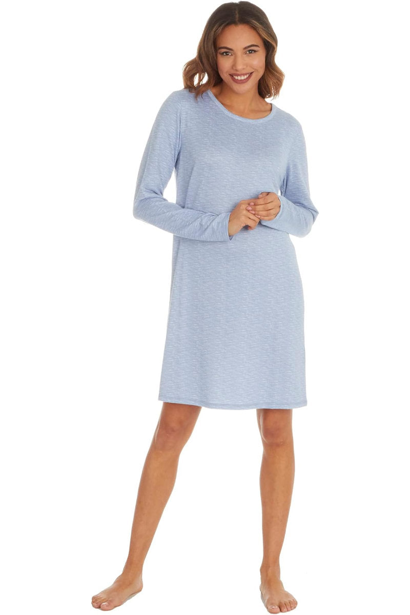 Ladies Loose Fitting Blue Sleepshirt