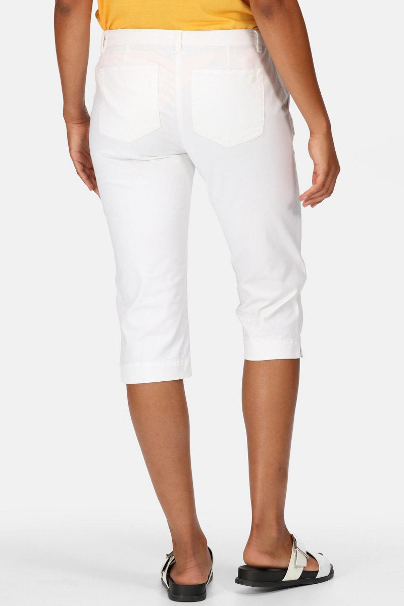 Famous Label Women's Bayla Capri Casual Trousers White