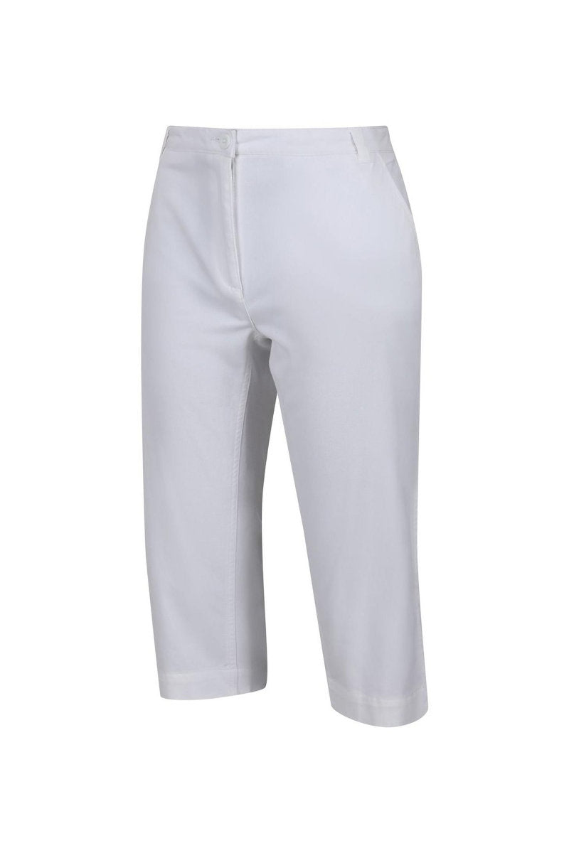 Famous Label Women's Bayla Capri Casual Trousers White