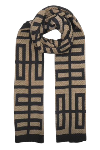 Ladies Fen Black & Tan Scarf