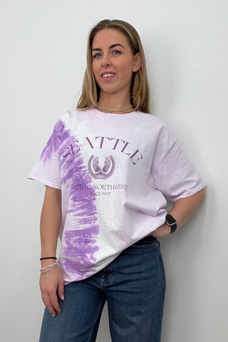 Ladies 100% Cotton Seattle Print T-Shirt