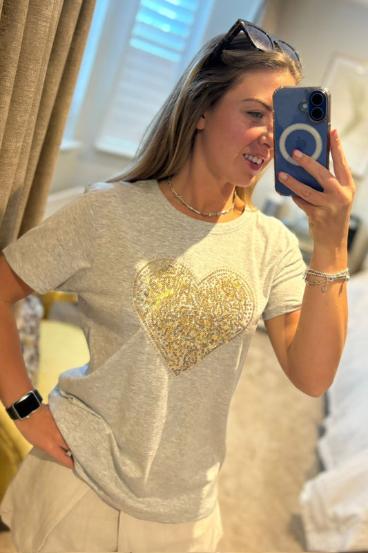 Paramour Sequin Heart T-Shirt - Multiple Colours