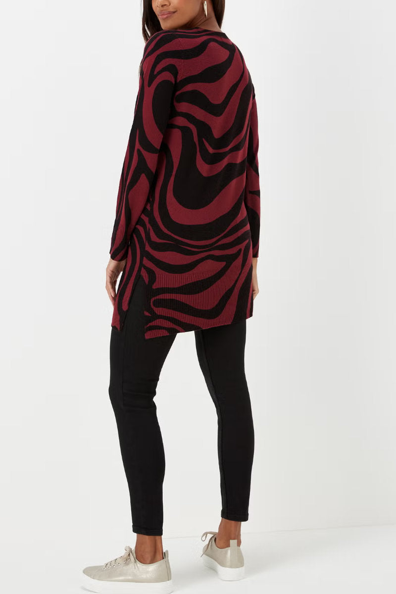 Famous Store Swirl Print Tunic