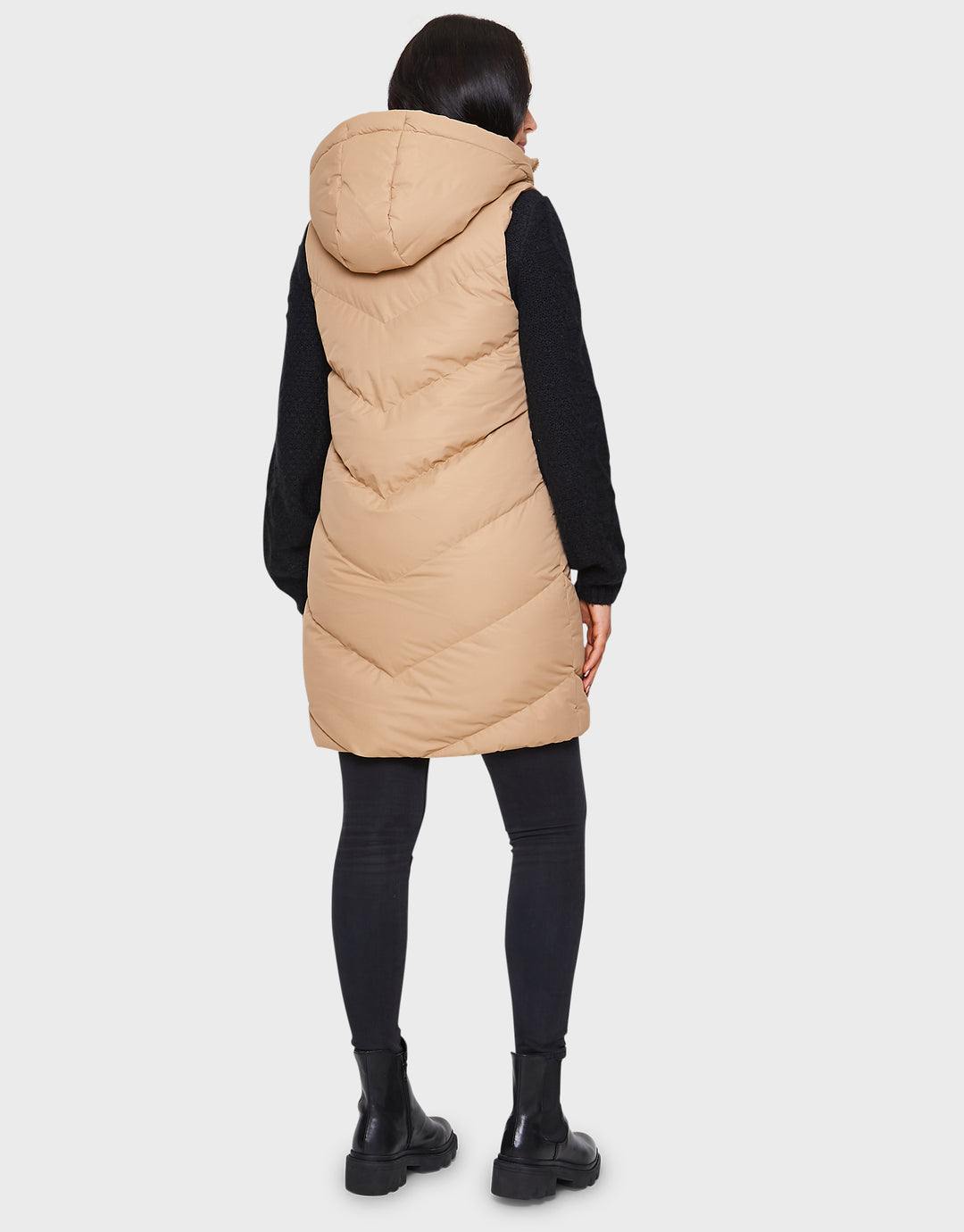 EX-Threadbare Longline Padded Camel Gillet