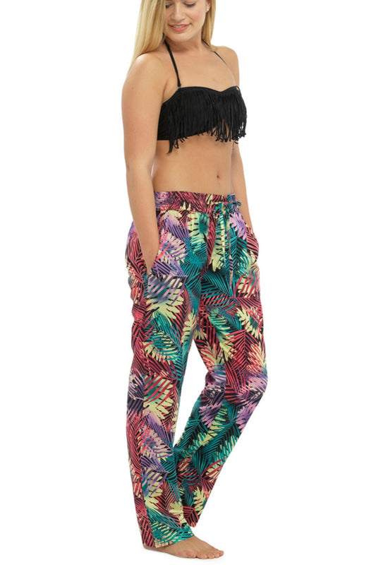 Ex Tom Franks Ladies Tropical Print Trousers