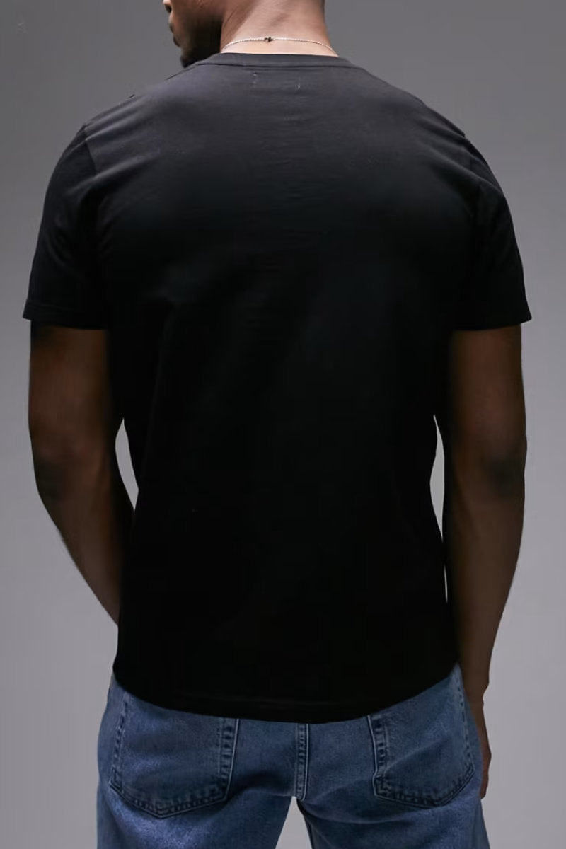 Topman 100% Cotton Black T-shirt