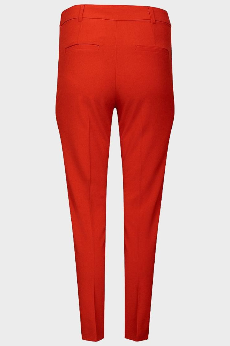 Camaieu Ladies Tapered Smart Trousers Red