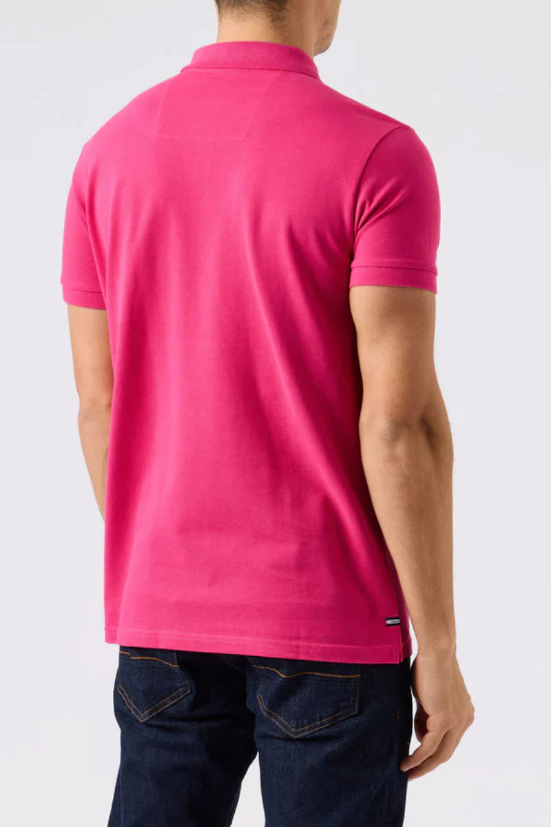 Men's Ex-Weekend Offender Badge Polo Shirt Hot Pink