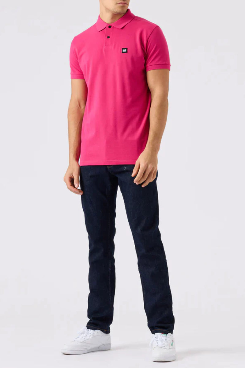 Men's Ex-Weekend Offender Badge Polo Shirt Hot Pink