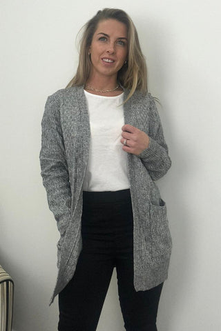 Ex Zara Marl Grey Cardigan