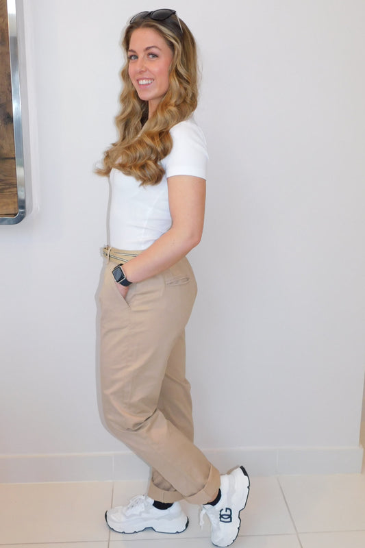 Ladies Maine New England Stone Cropped Chino Trousers