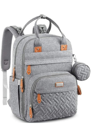 Multifunctional Light Grey Baby Changing Bag