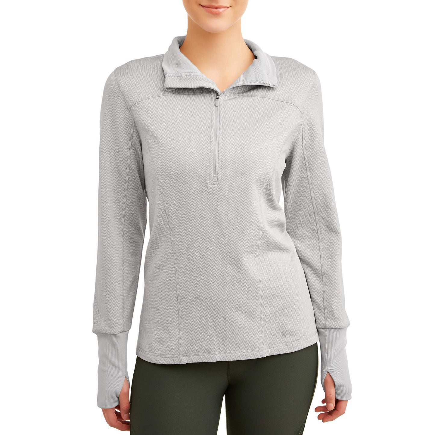 Ladies Active Performance Brushed Quarter Zip Pullover