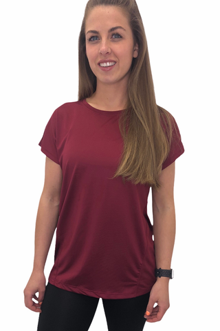 Ladies Active Top Cherry