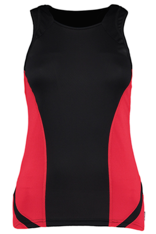 Ladies Cooltex Gym Top Red