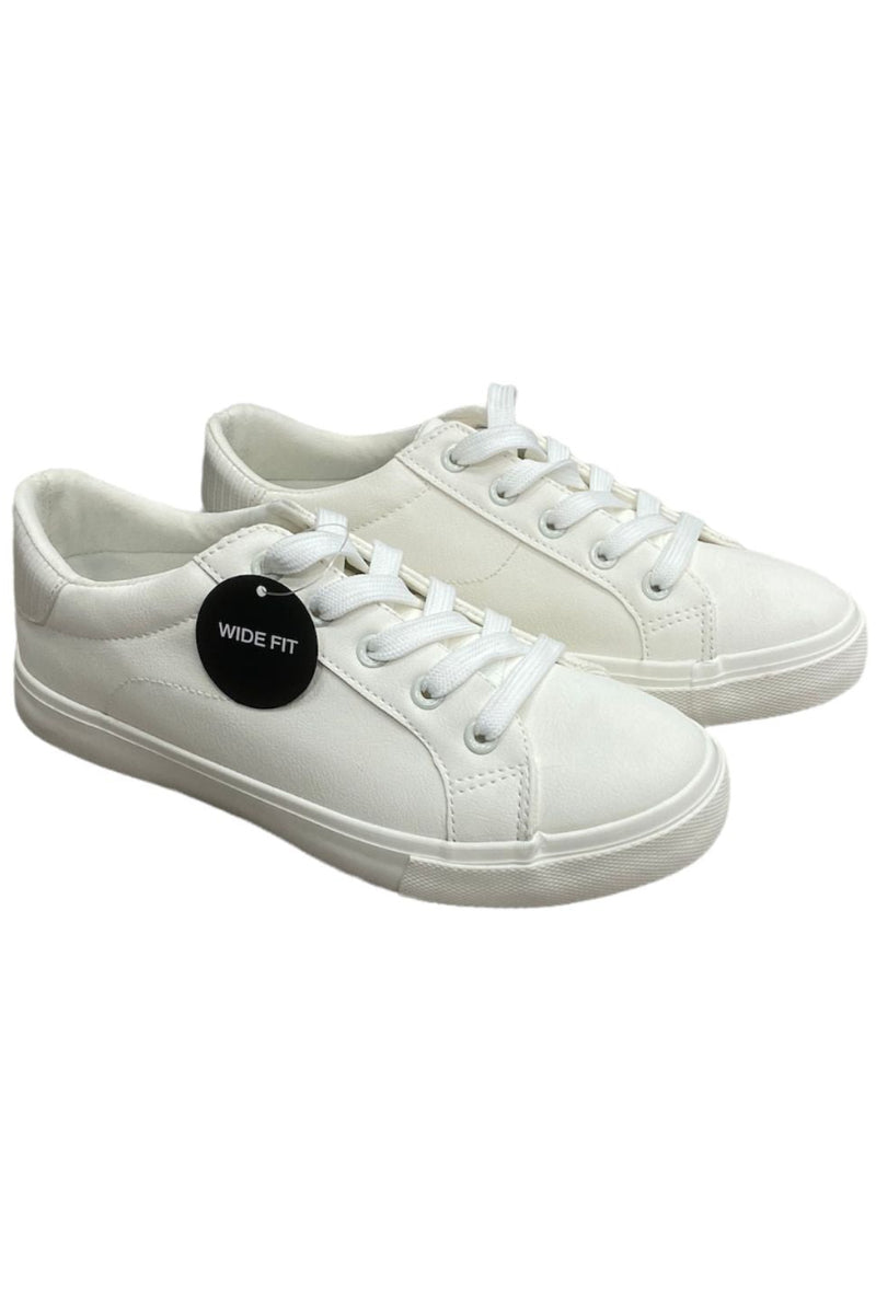 Dorothy Perkins Wide Fit White Training Shoe