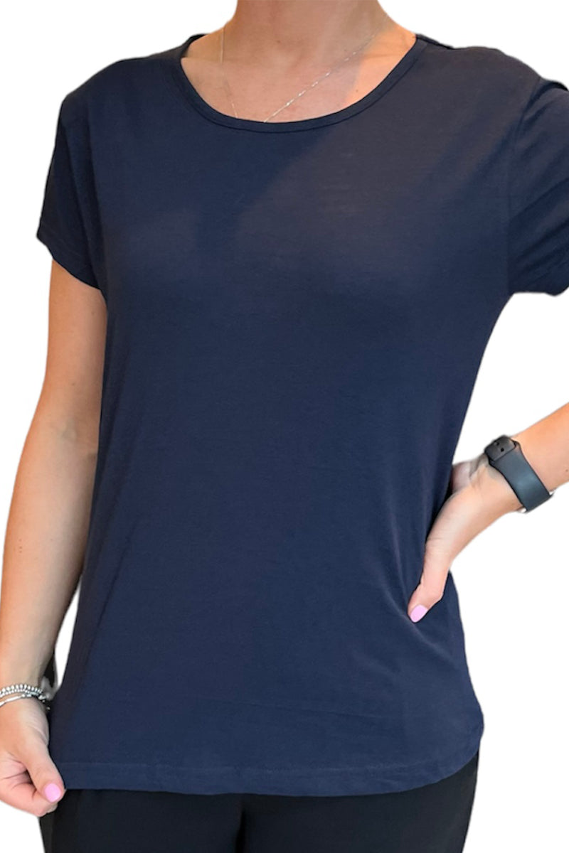 Ladies Basic Navy T-Shirt