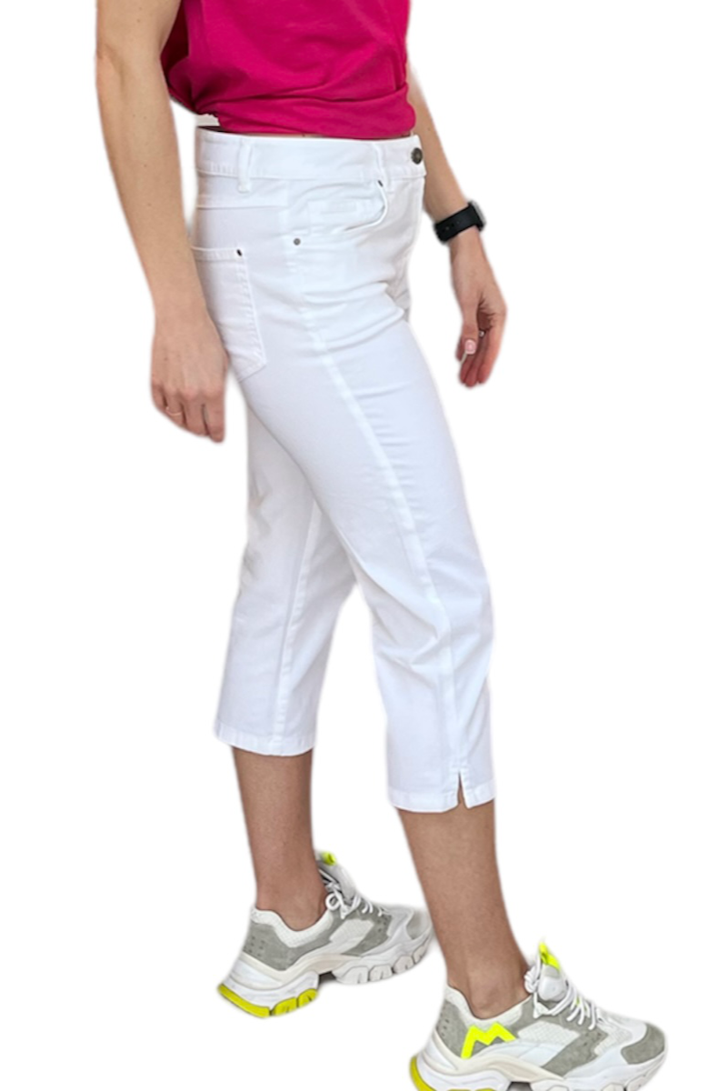 Laura Ashley Denim Cotton Crop Jeans White