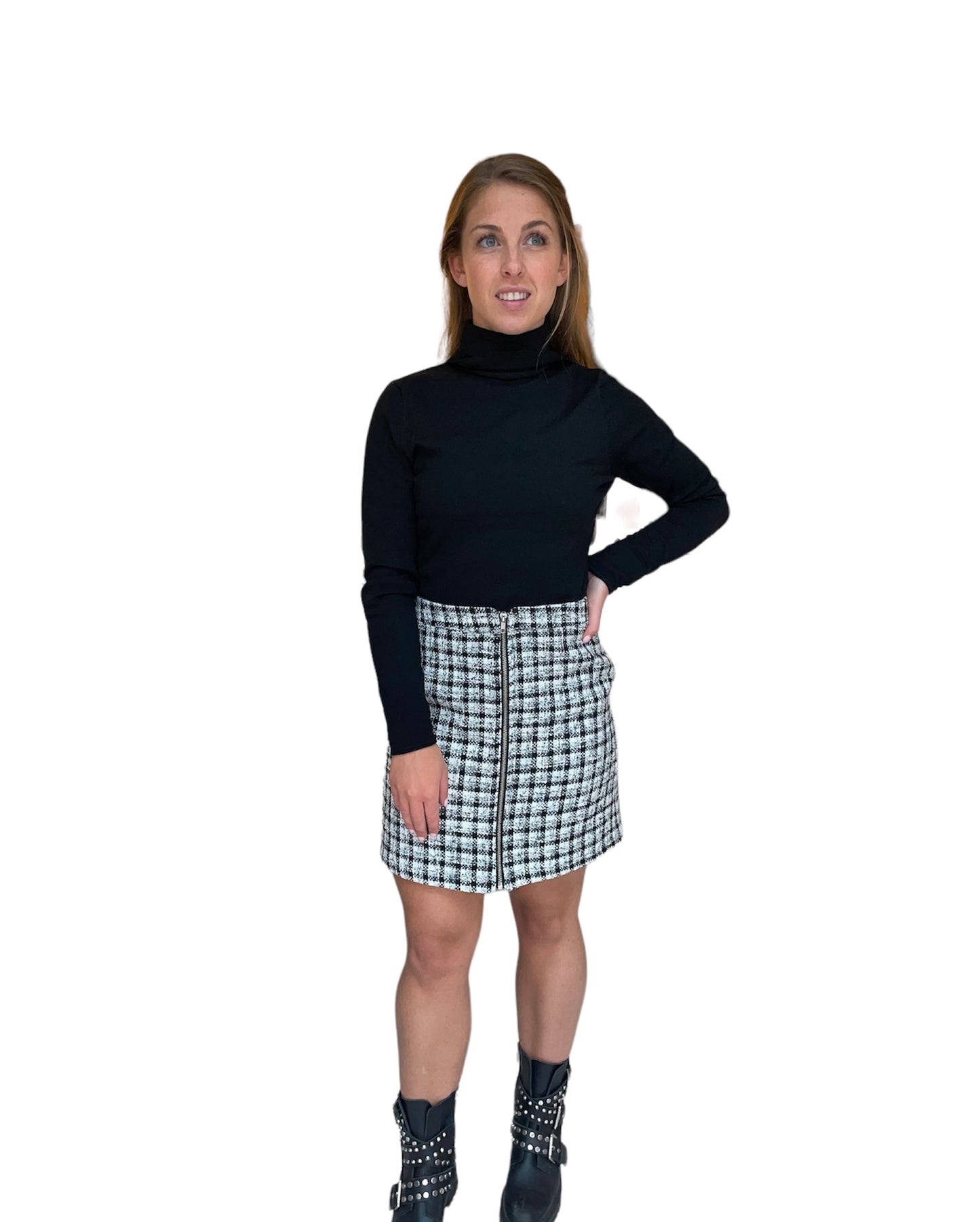 Black & White Mini Skirt