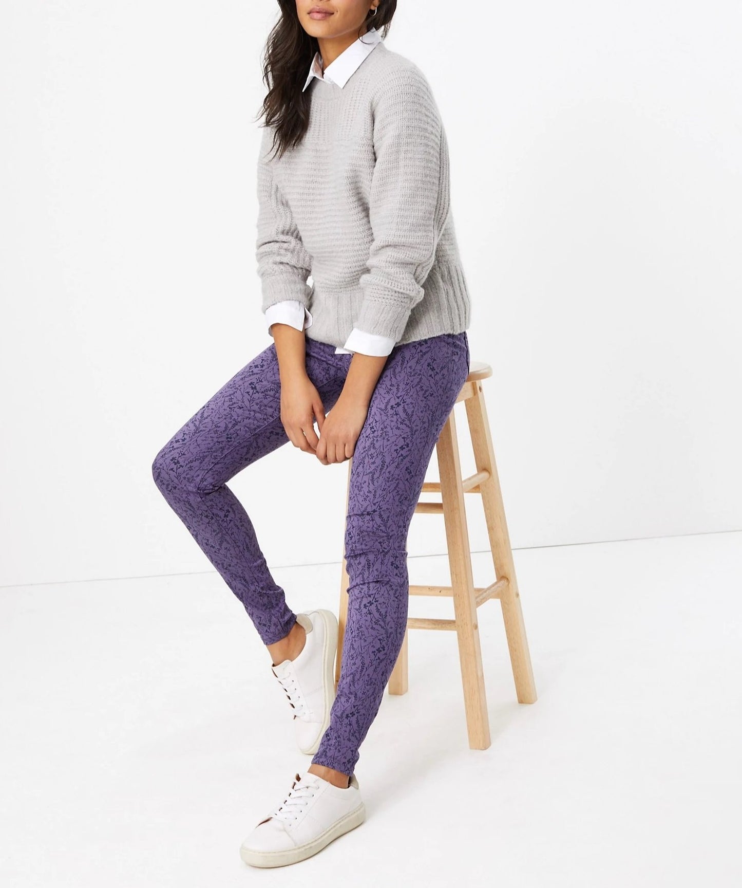 Famous Store Printed High Waisted Jegging