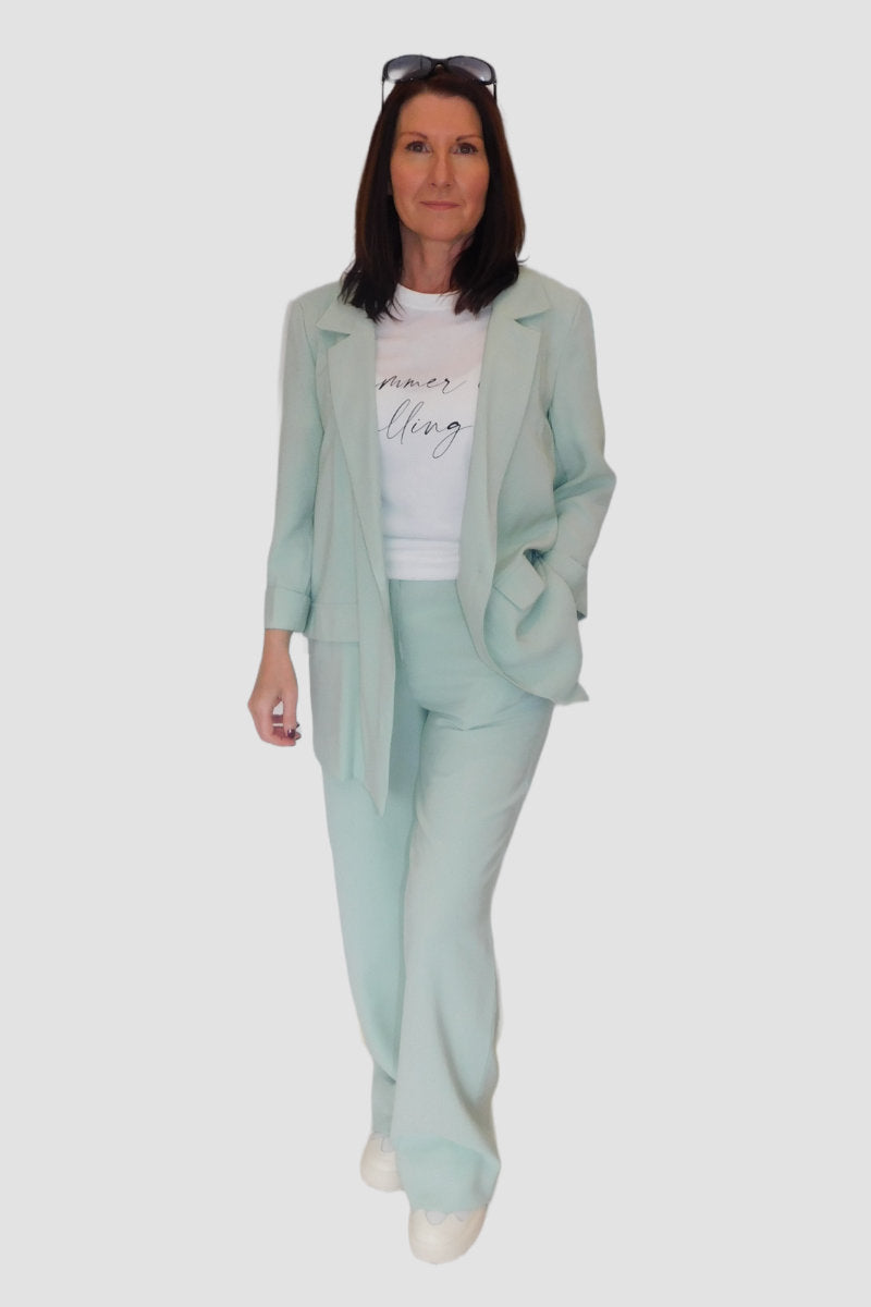 Ladies Mint Green Casual Co-ord Suit Set