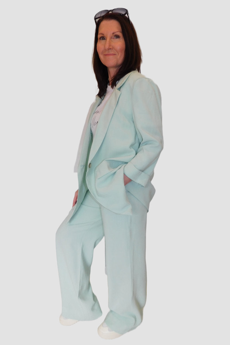 Ladies Mint Green Casual Co-ord Suit Set