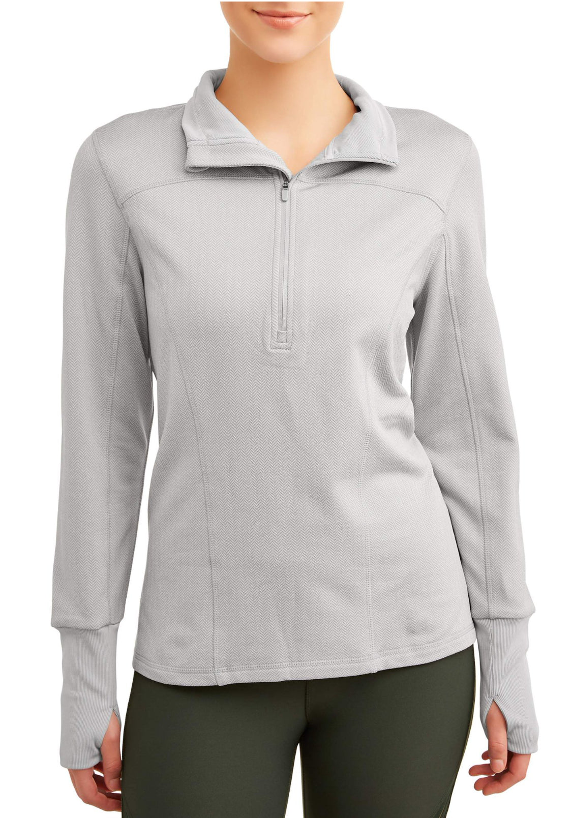 Ladies Active Performance Brushed Quarter Zip Pullover