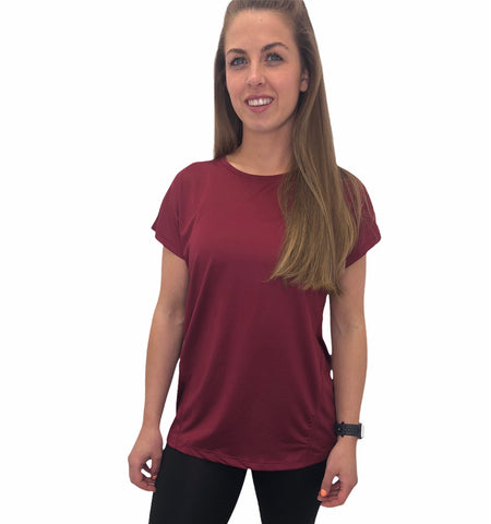 Ladies Active Top Cherry